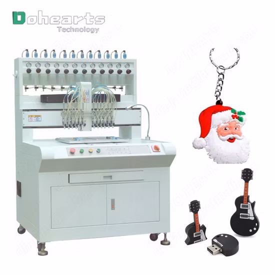 12 Color PVC Silicone Automatic Garment Label Logo Dripping Equipment for Rubber Patch Making Machine