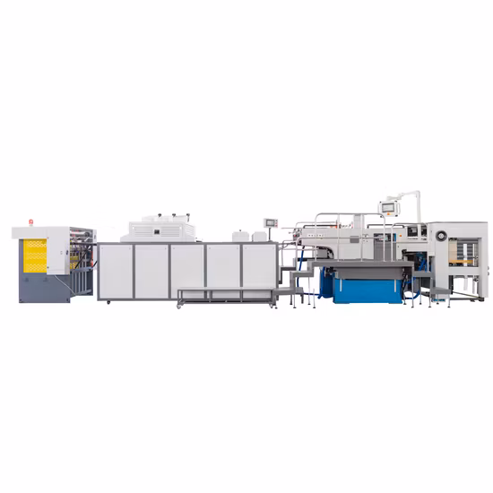 Automatic Silk Screen Printing with Spot Full UV Varnish Coating Curing Drying and Paper Stacking Machine for Printing and Packaging